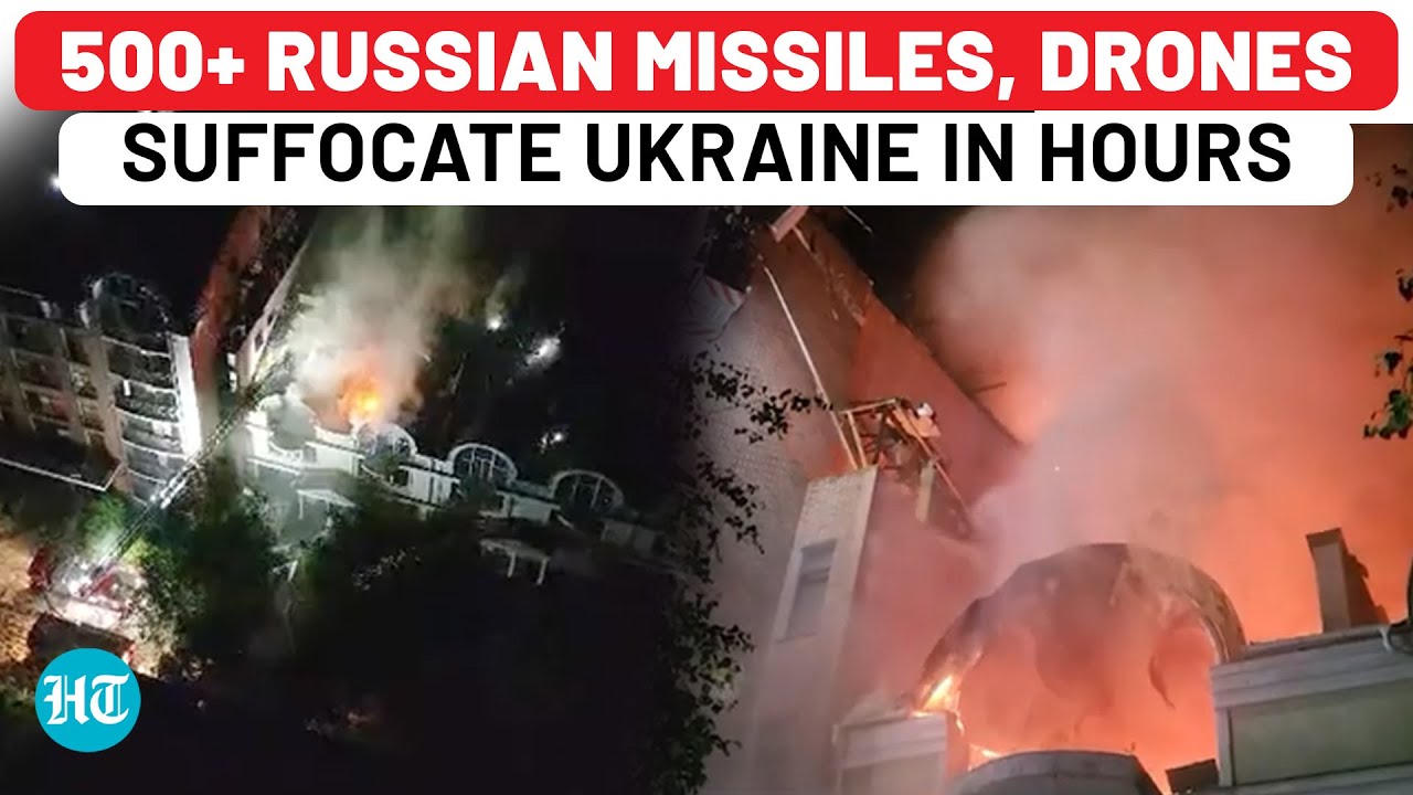 Russia's 477 Drones, 60 Missiles Turn Ukraine's Night into Hellfire, Zelensky's Force Stretched Thin