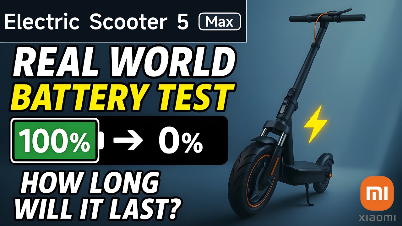 Xiaomi Electric Scooter 5 Max &ndash; Real World Battery Test (100% to 0%)