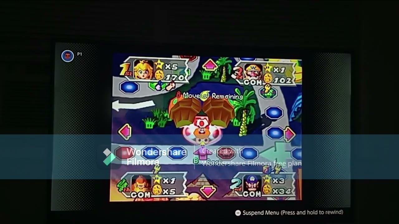 Mario Party 3 (NSO) - Колючая пустыня, 50 поворотов за принцессу Пич, часть 4, повороты 15-18 [Су...