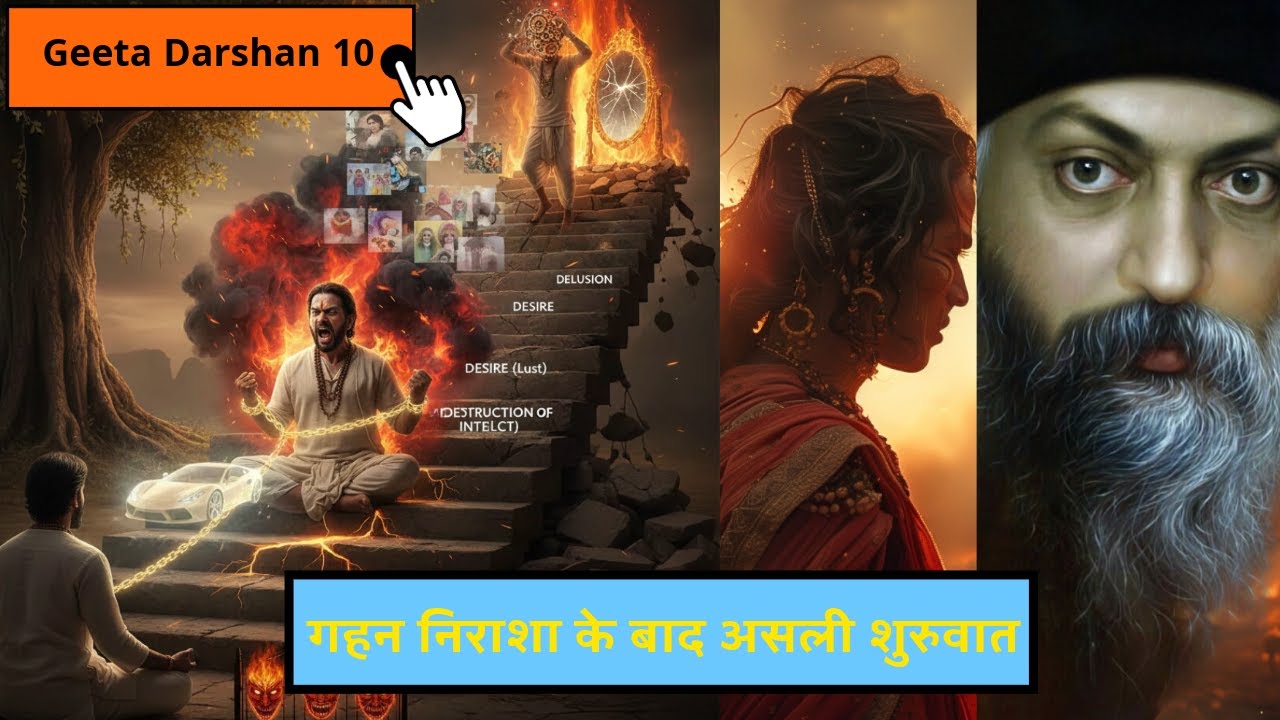 Osho-Geeta Darshan | गहन निराशा के बाद असली शुरुवात  | Divine Vibes #meditation #bhagvadgita