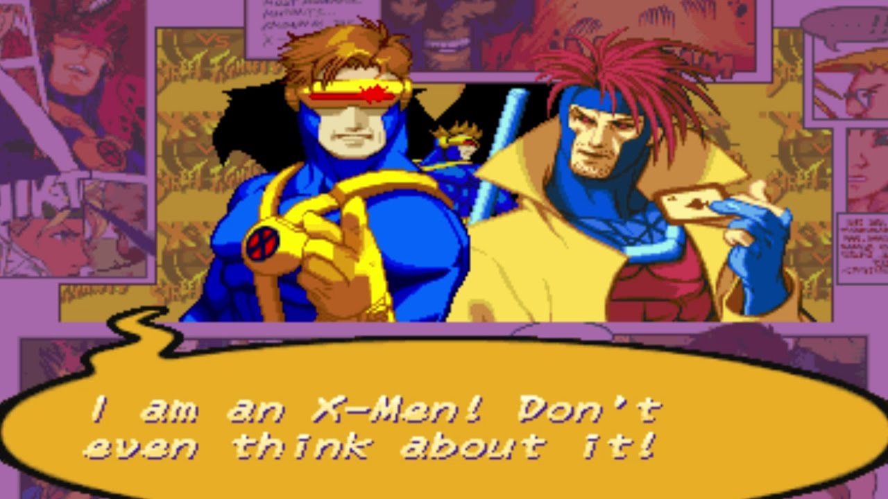 X-Men VS Street Fighter - Cyclops/Gambit - Expert Difficulty Playthrough
