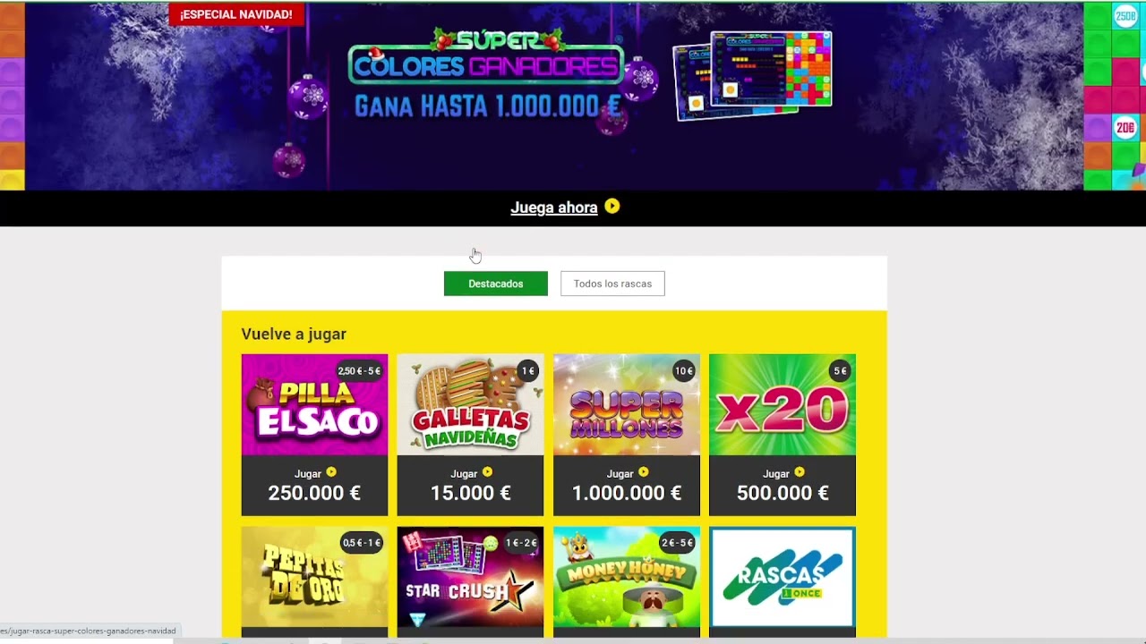 PILLA EL SACO | RASCAS DE LA ONCE PREMIADOS | RASCAS ONLINE