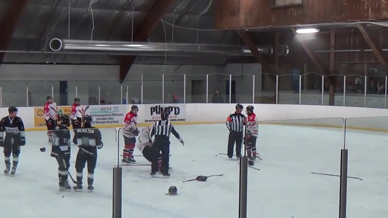 Linesman gets taken out by a trainer after punches a player