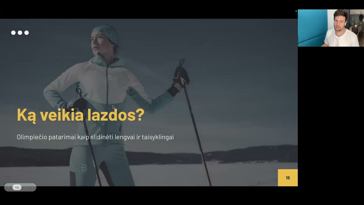 Patarimai kaip slidinėti lengvai ir taisyklingai-lektorius olimpietis Mantas Strolia