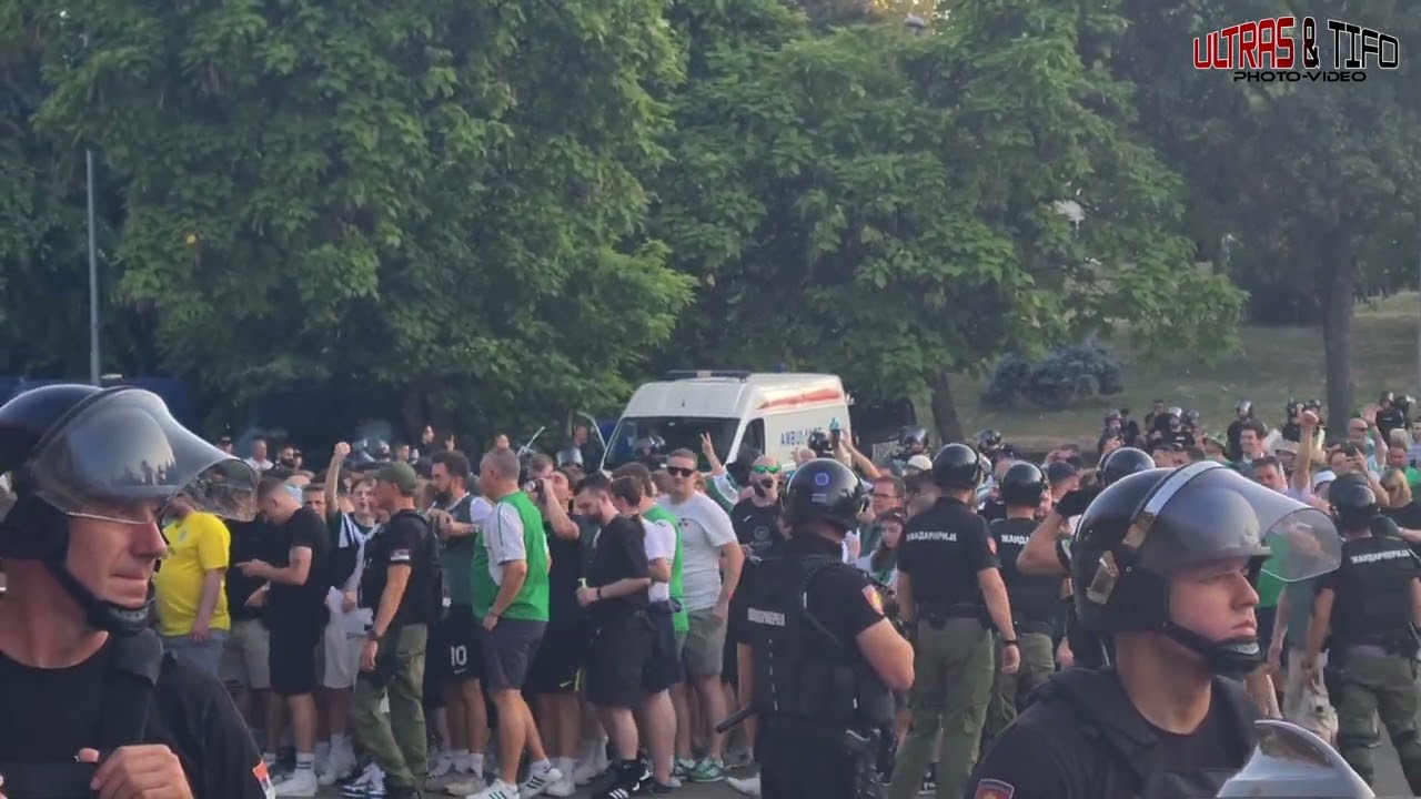 SRB: Partizan Belgrade - Hibernian F.C. [scottish fans]. 2025-08-07