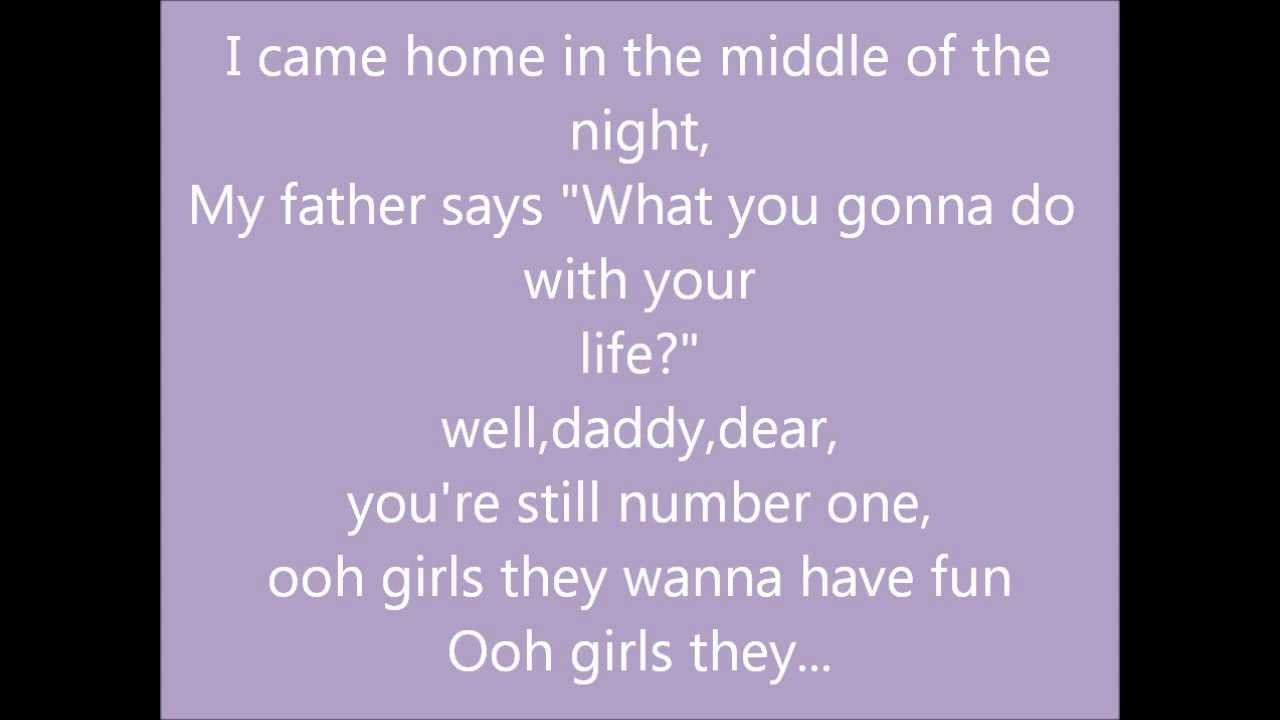 Glee - Girls just wanna have Fun - Lyrics