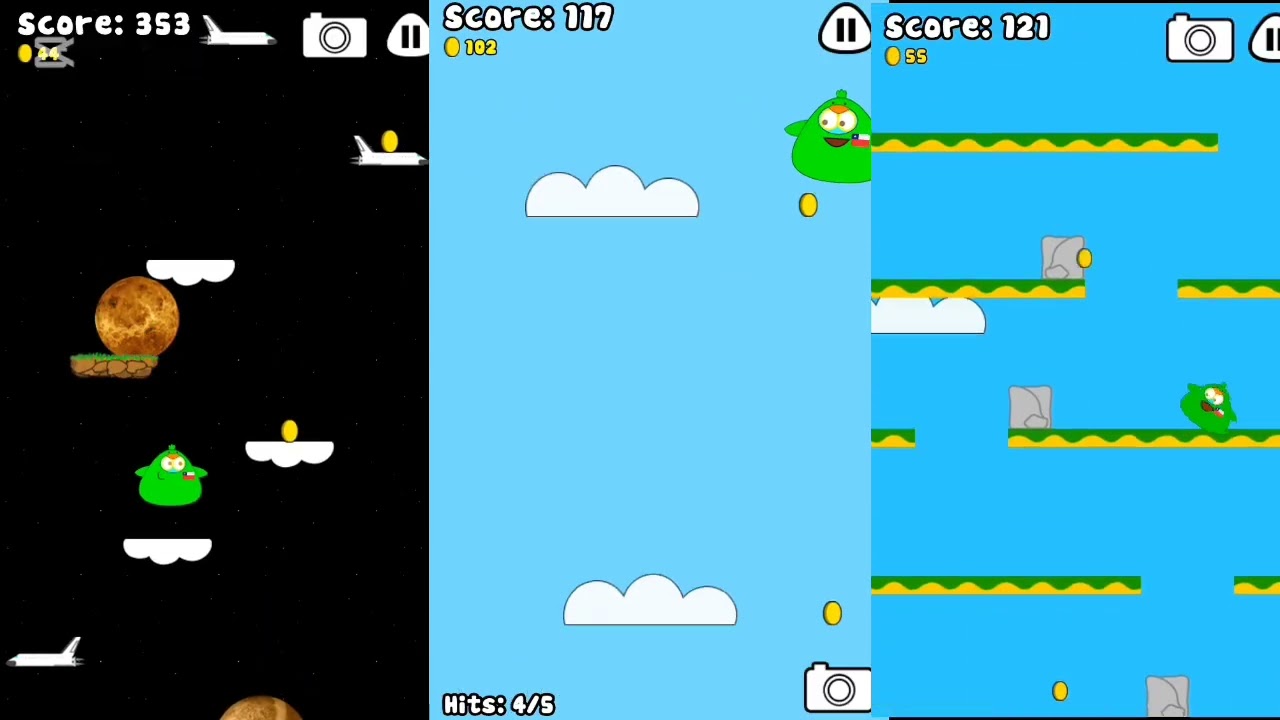 Juegos de mover el móvil, mi pou ha llegado ha los 305 puntos en free fall