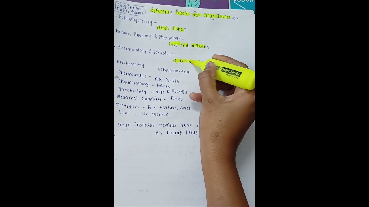 book list for Drug Inspector DI reference books MPSC DI 2025#ytshorts #pharmacy #viralvideo