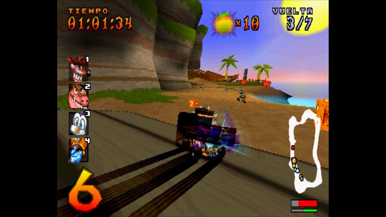 🏎️Crash Team Racing🏎Komodo Joe Ps1▷Mod Blue Fire+Mode 😎◁▷Expert Difficulty
