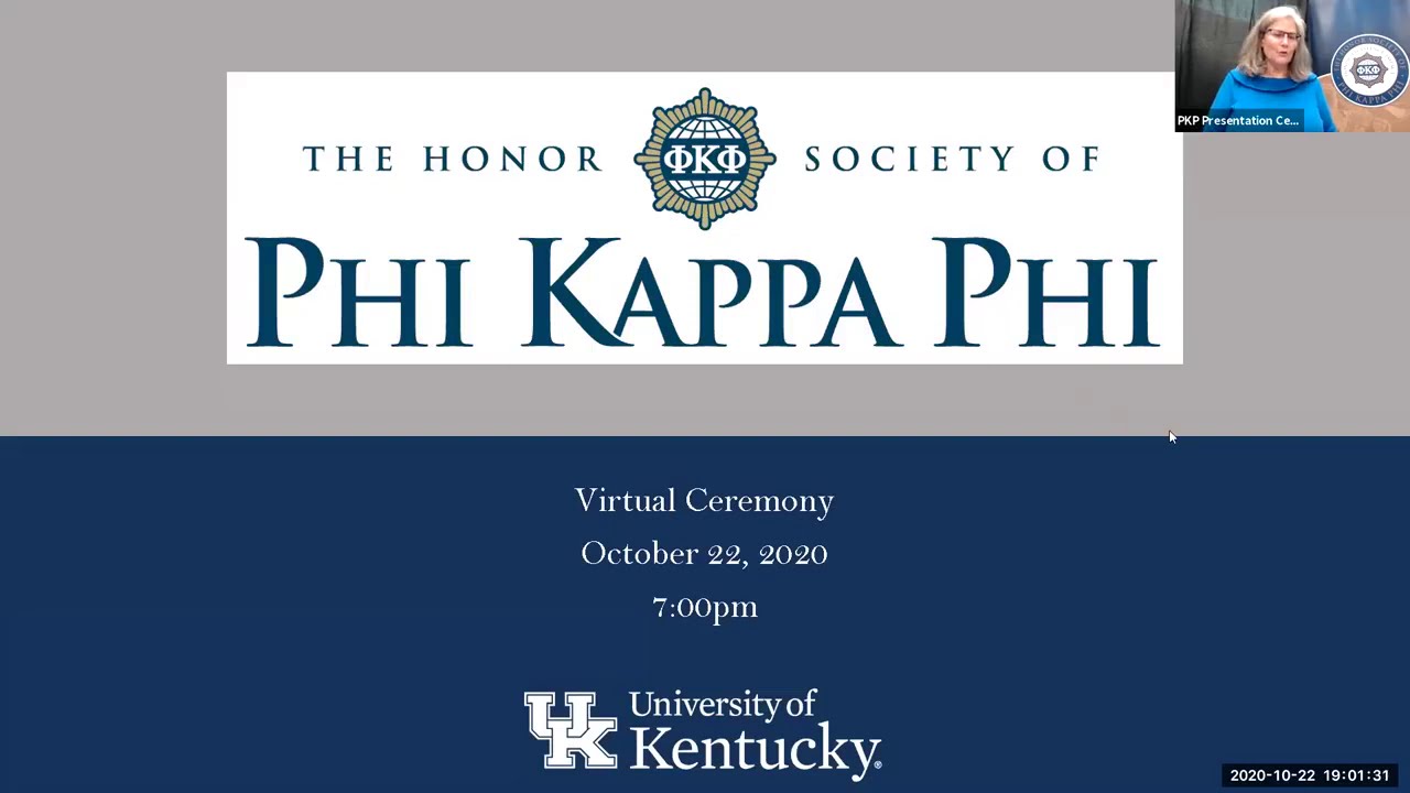 Phi Kappa Phi Fall 2020 Induction Ceremony