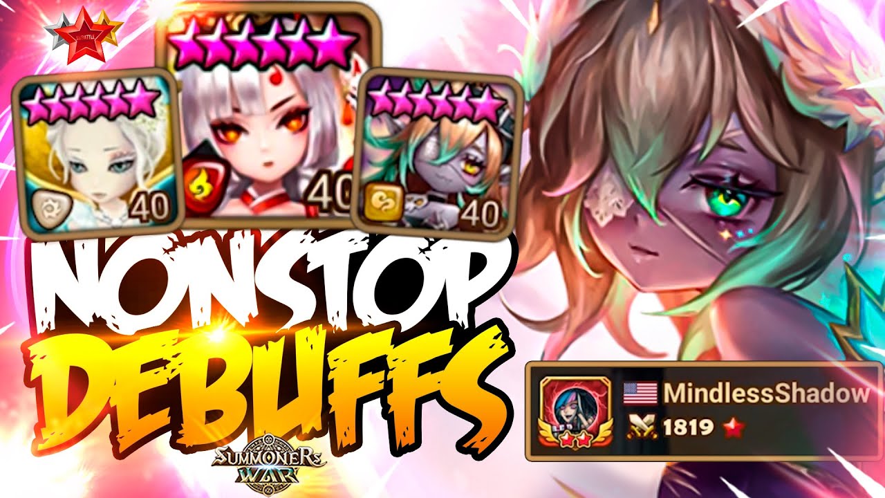 НЕОГРАНИЧЕННЫЕ ДЕБАФФЫ с Эленоа, Томоэ и Лейлой - Summoners War
