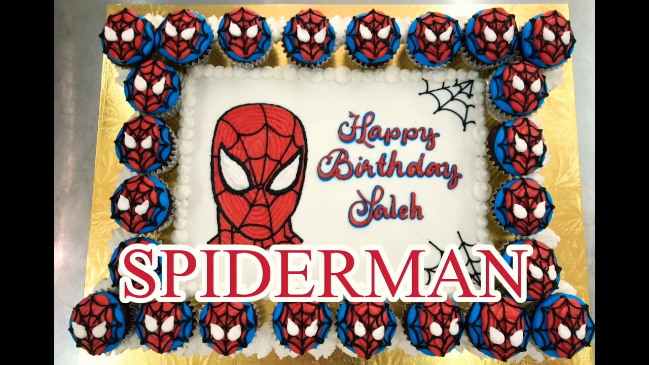 Spiderman cupcakes | easy cupcakes decorating tutorials