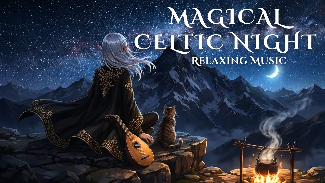 【Deep Sleep】Beautiful Celtic Music for Sleep & Study | Starry Night Campfire Ambient (1.5 Hours)
