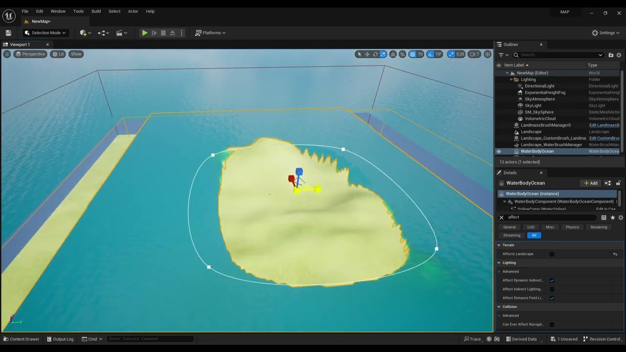 How To Add Ocean Water In Unreal Engine 5 (In under 2 minutes)