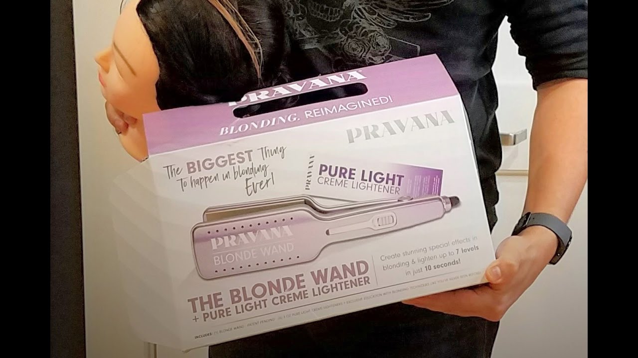 How to use Pravana Blonde Wand and pure light creme lightener.