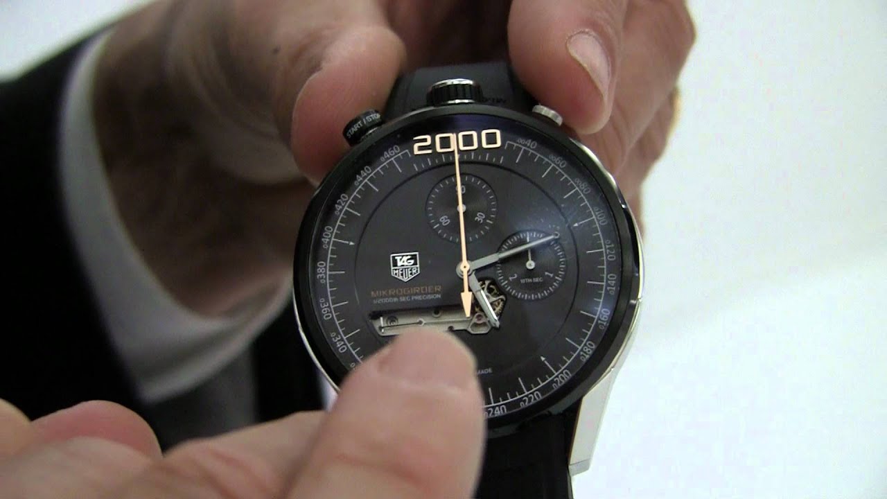 Tag Heuer Mikrogirder 2000 5/10,000th of a Second Chronograph Watch Demonstration