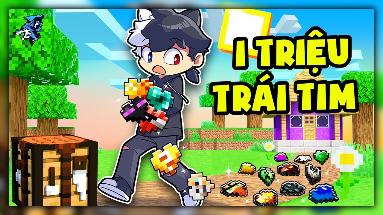 Siro Và Noob Ruby Thử Thách 24H Chế Tạo 1 Triệu Trái Tim Trong Minecraft? Siro Trái Tim Tùy Chỉnh