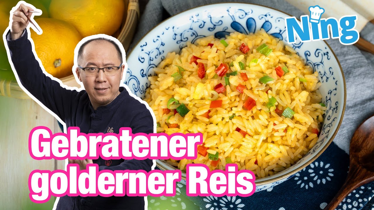 Schnell und einfach kochen: Gebratener goldener Reis