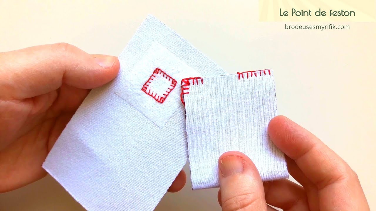 Le POINT DE FESTON en broderie et couture à la main ✅ TUTORIEL DÉBUTANT