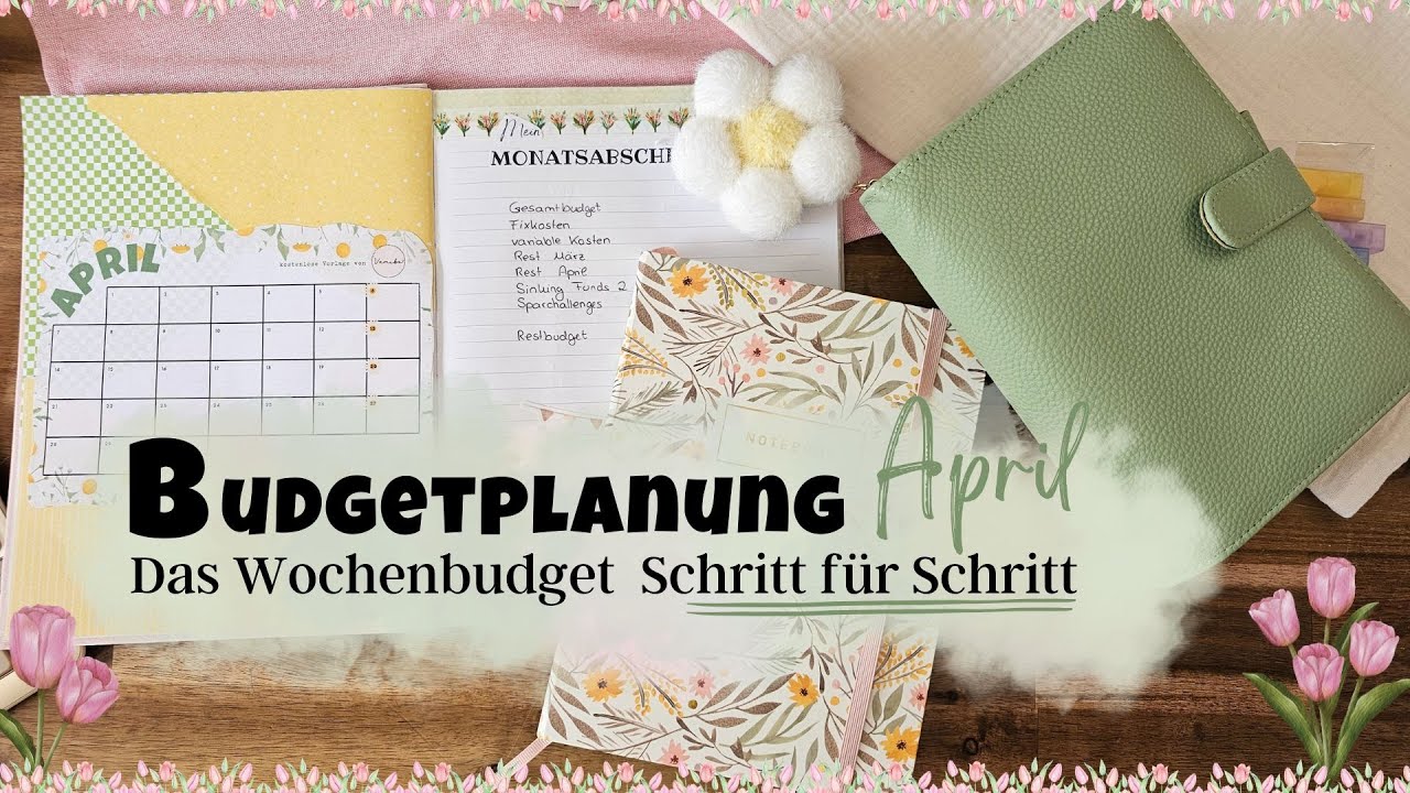 Budgetplanung April 🌷 Ich teste eine neue Budgetmethode 💸 Geld sparen mit der Umschlagmethode