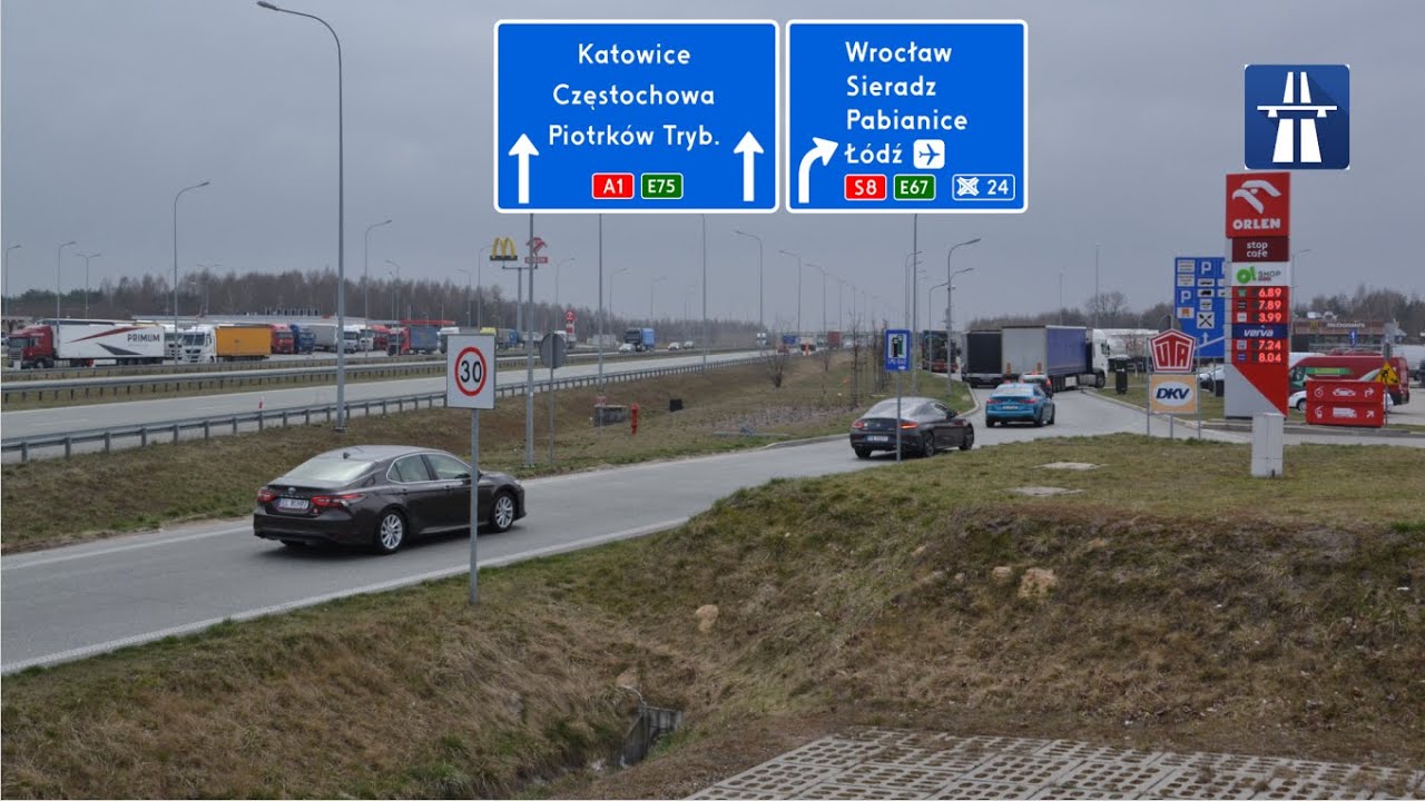 Autostrada A1 Łódź Północ - Gliwice Sośnica - Przejazd i omówienie drogi