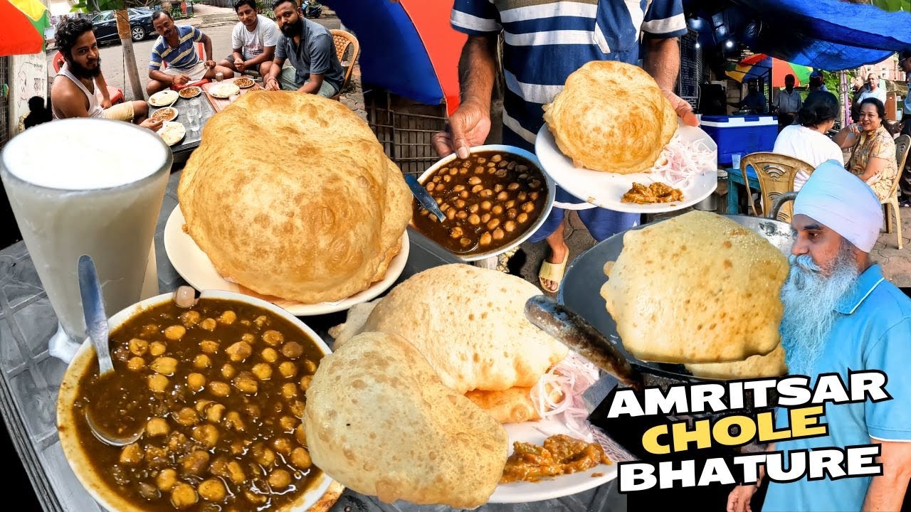 Cheapest Breakfast Kolkata | Ranjit ji No Oil Chole Bhature Street Food India