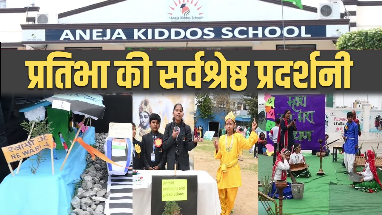 रेवाड़ी के स्कूल ने लगाई प्रतिभा की सर्वश्रेष्ठ प्रदर्शनी | Aneja School Rewari | School Exhibition