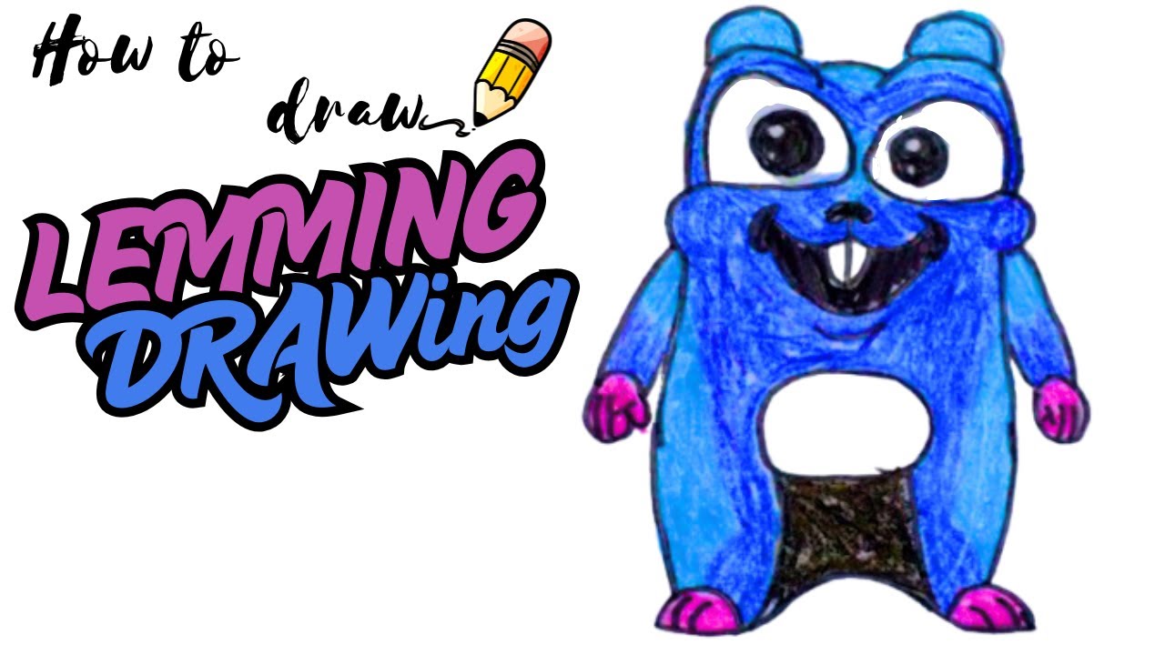 Step-by-Step Cartoon Drawing: Lemming from Grizzy and the Lemmings!