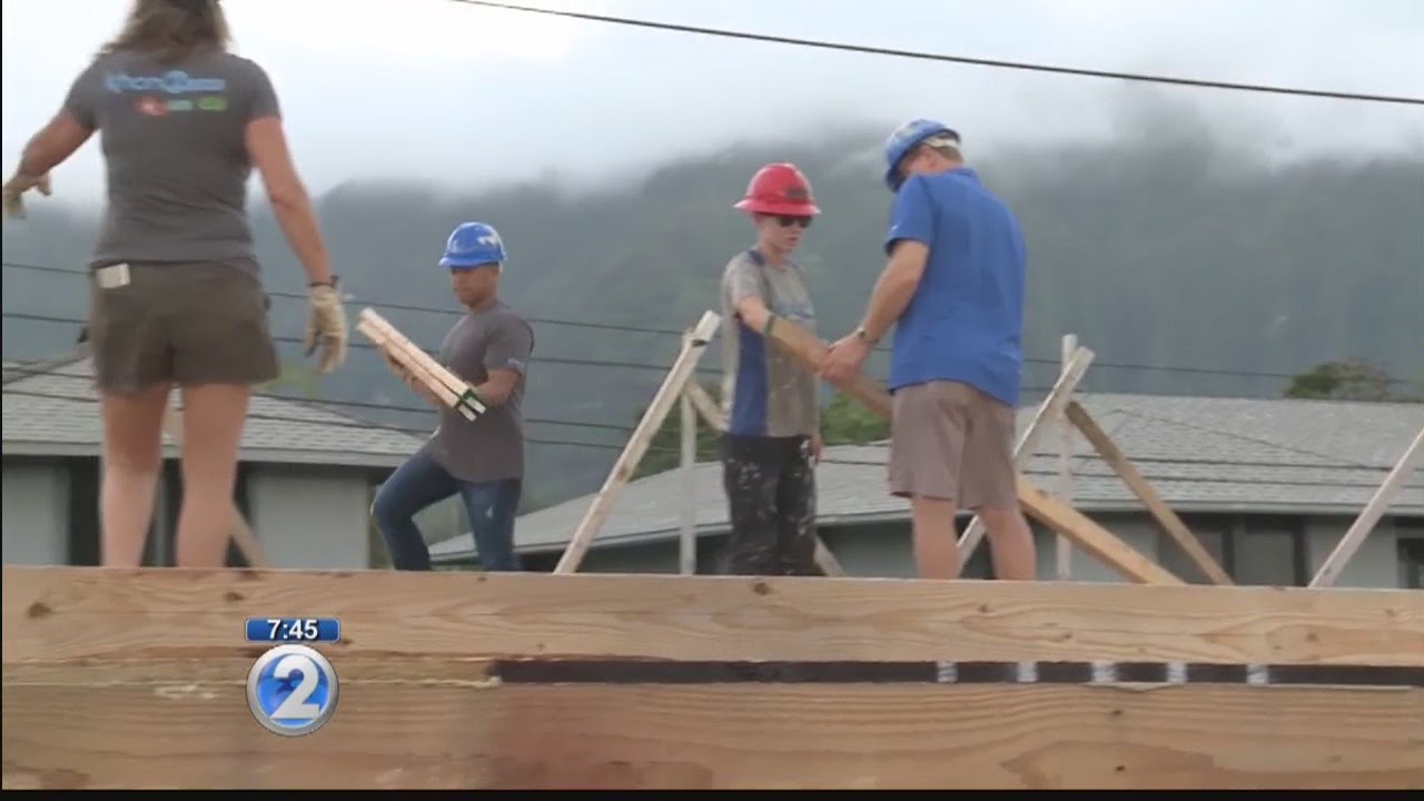 KHON2 team pitches in to build Honolulu Habitat for Humanity's 78th home in Kaneohe