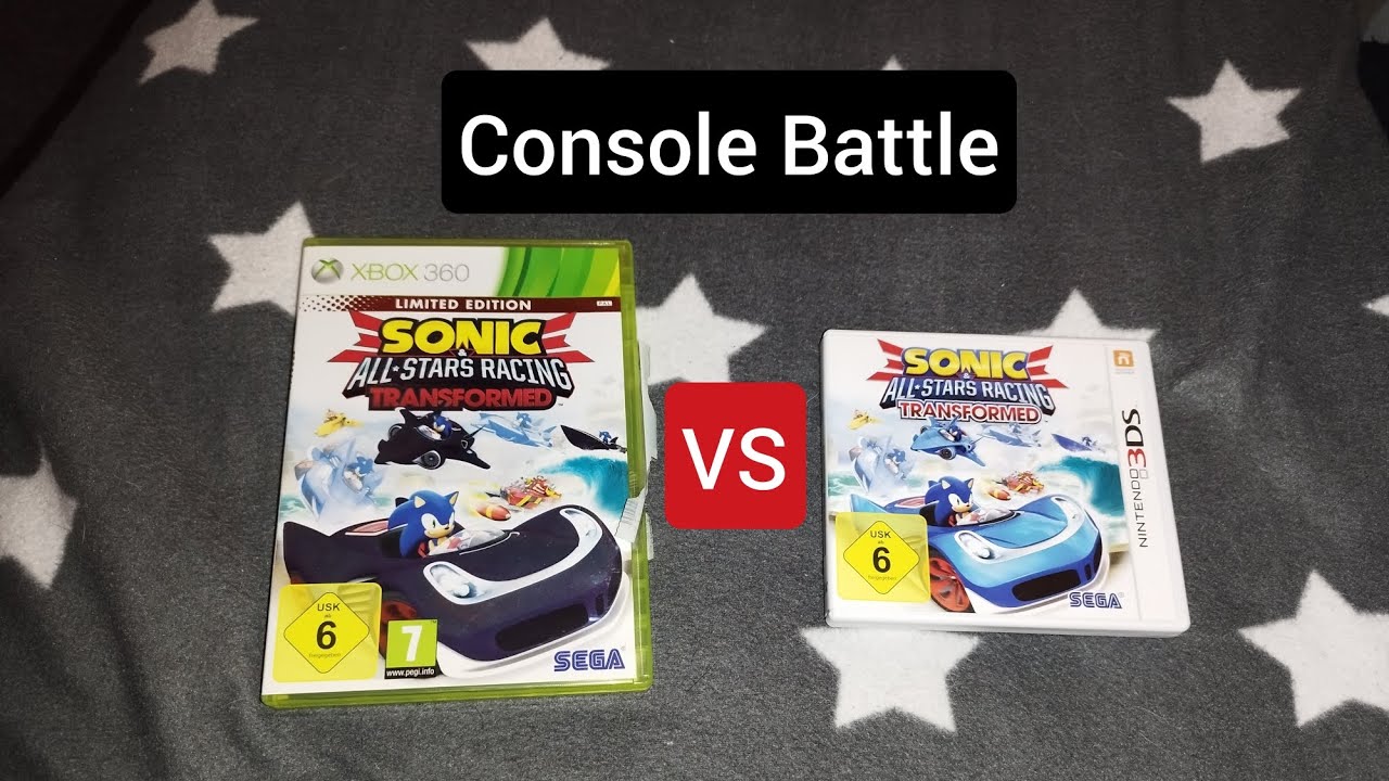 Console Battle - Sonic & All-Stars Racing Transformed - Xbox 360 -VS- Nintendo 3DS