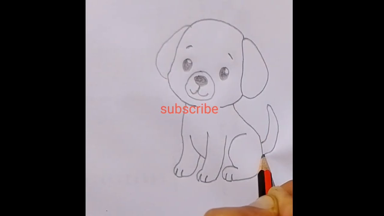 How to make cute dog drawing 🐶. Pencil art drawing.