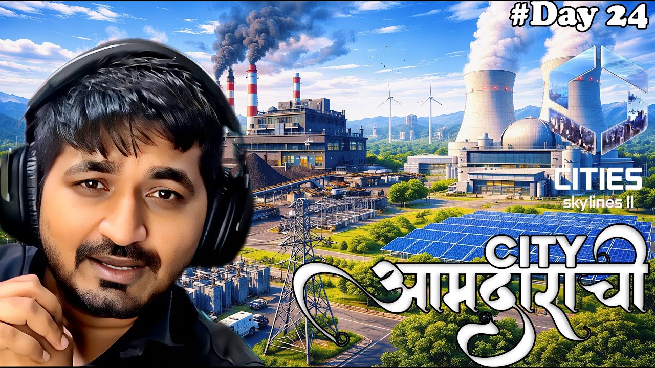 Cities Skylines 2 Marathi – Day 24 Aamdarchi City | Electricity Day & Power Stability | The Shiledar