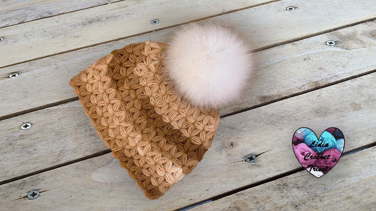 Bonnet point jasmin crochet 