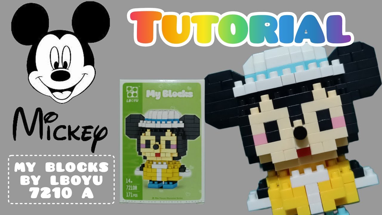 MICKEY MOUSE!! Tutorial merakit bricks step by step | My Blocks Mickey | My Blocks LBOYU 7210 A