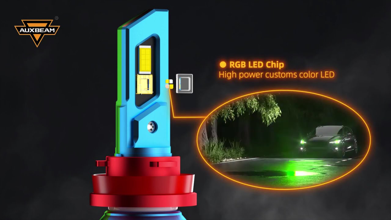Auxbeam&reg; RGB LED Headlight Bulb/DRL/Fog Light Bulbs R7 Series Brand NEW!
