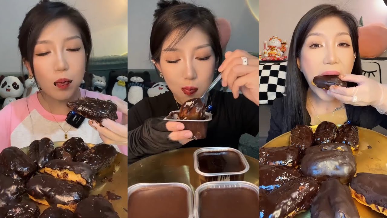ASMR MUKBANG – MUKBANG SOUND – CHOCOLATE CAKE & CHOCOLATE PUDDING
