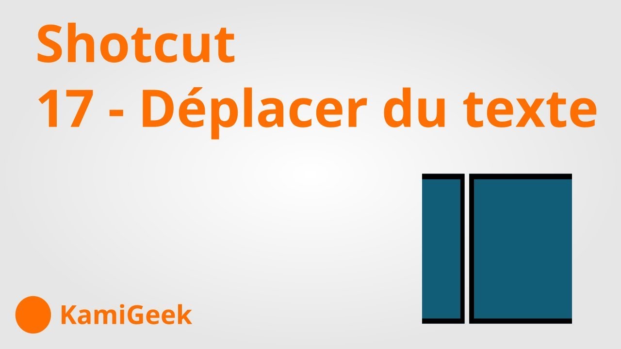 Serie tuto shotcut : 17 - Déplacer du texte