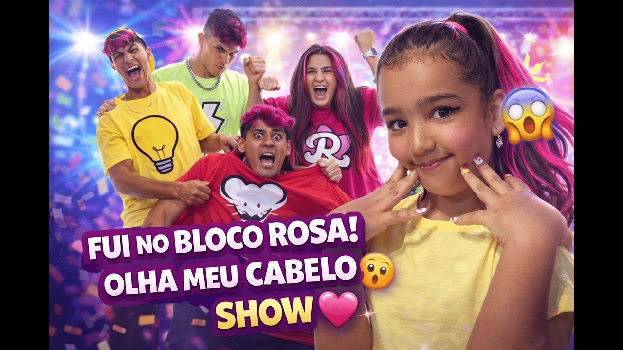 Pintei o Cabelo de Rosa e Fui no Bloco dos Rosa! 💗😱