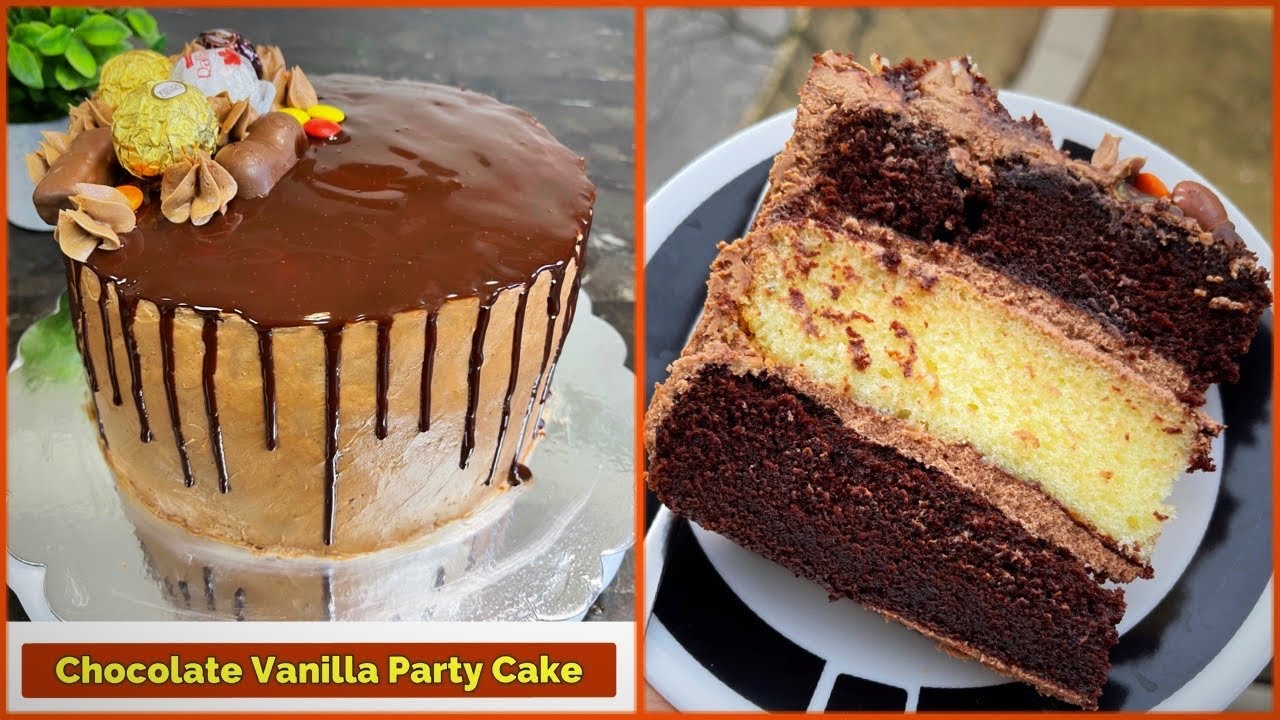 Chocolate Cake | Vanilla Cake | Homemade Chocolate Cake Decorating| Perfect Party Cake by Madeeha