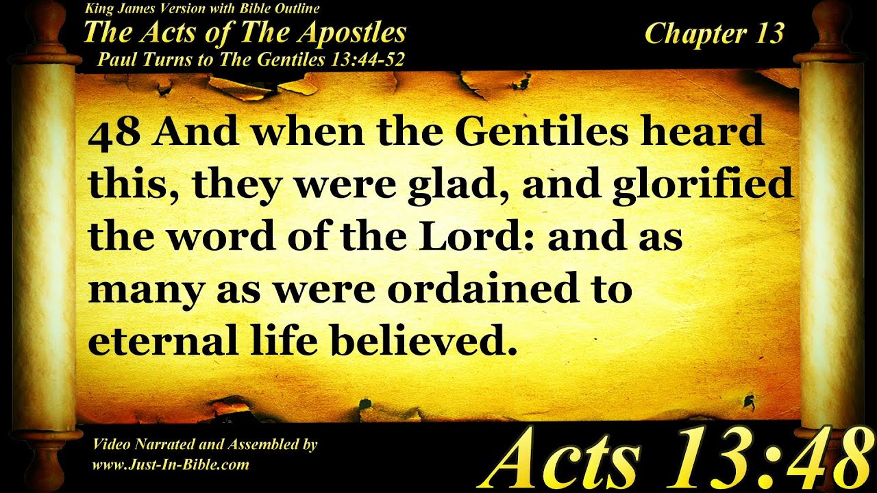 The Acts of the Apostles Chapter 13 - Bible Book #44 - KJV HD Read Along Audio/Video/Text