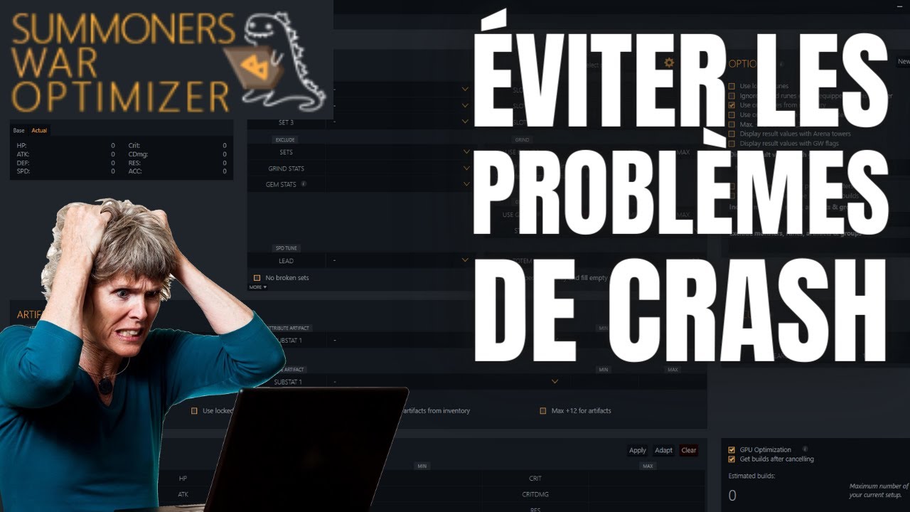 Summoners War Optimizer (SWOP) CRASH? Mes solutions !