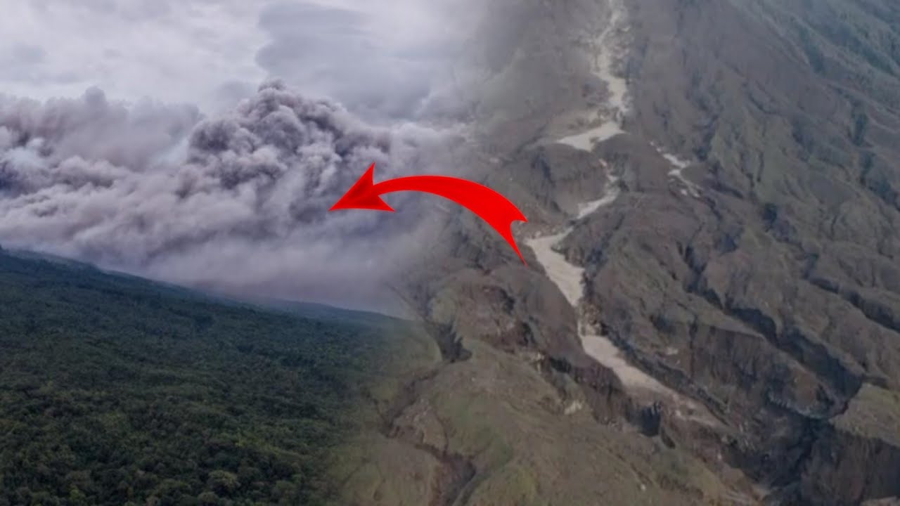 MASIH PANAS !!! PASCA LETUSAN AWAN PANAS GUGURAN SEMERU
