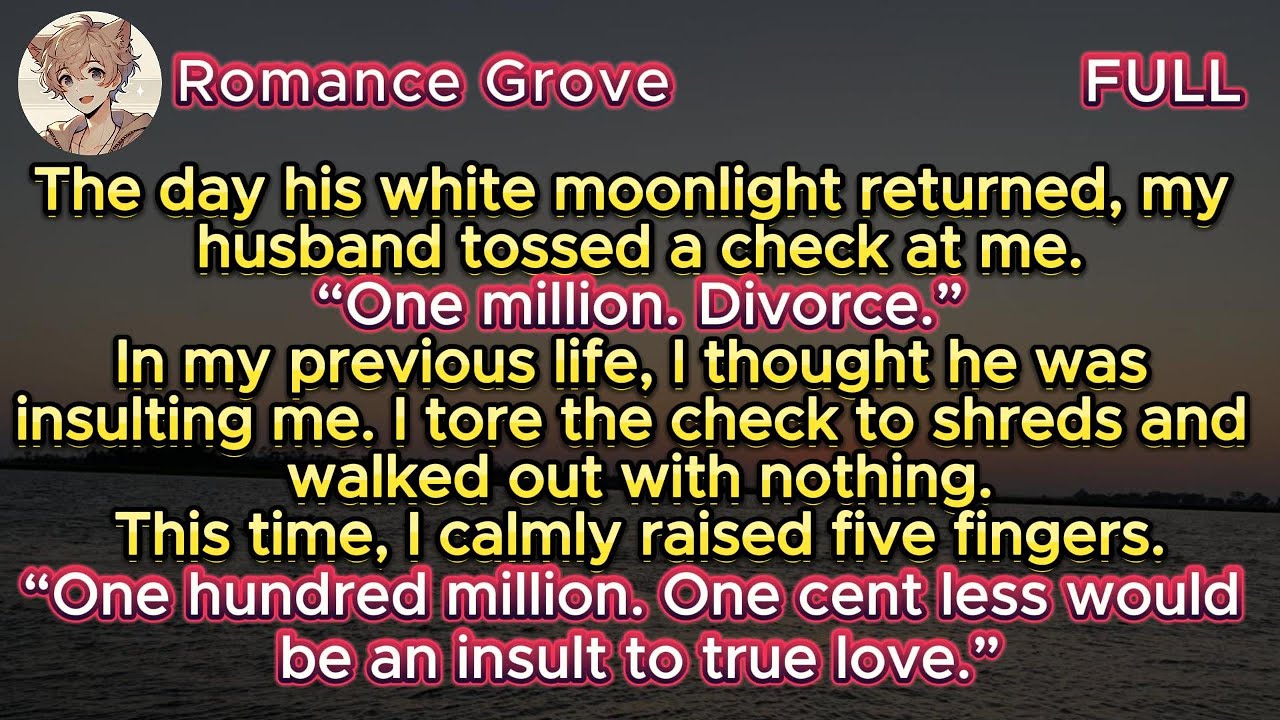 The day his white moonlight returned, my husband tossed a check at me. “One million. Divorce.”