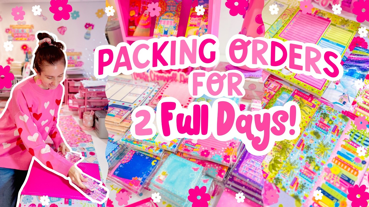 2 Days of Packing Orders in My Small Business 🩷 Cozy Small Business Studio Vlog