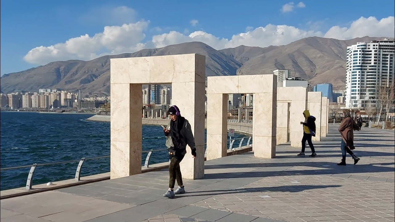 Chitgar lake Tehran Iran POV walking 2022 4k پیاده روی در دریاچه چیتگر تهران ایران