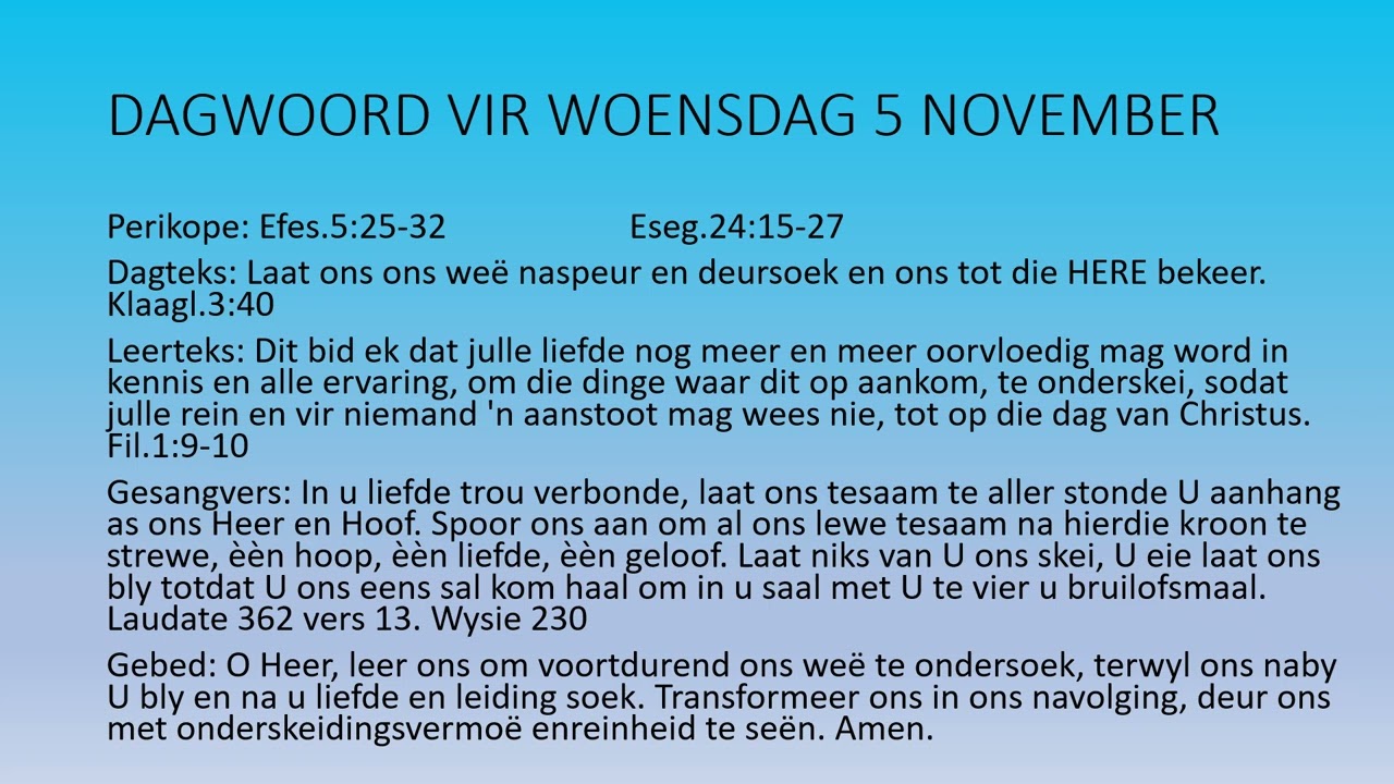 AANBIDDINGS DIENS MET SANG EN GEBED