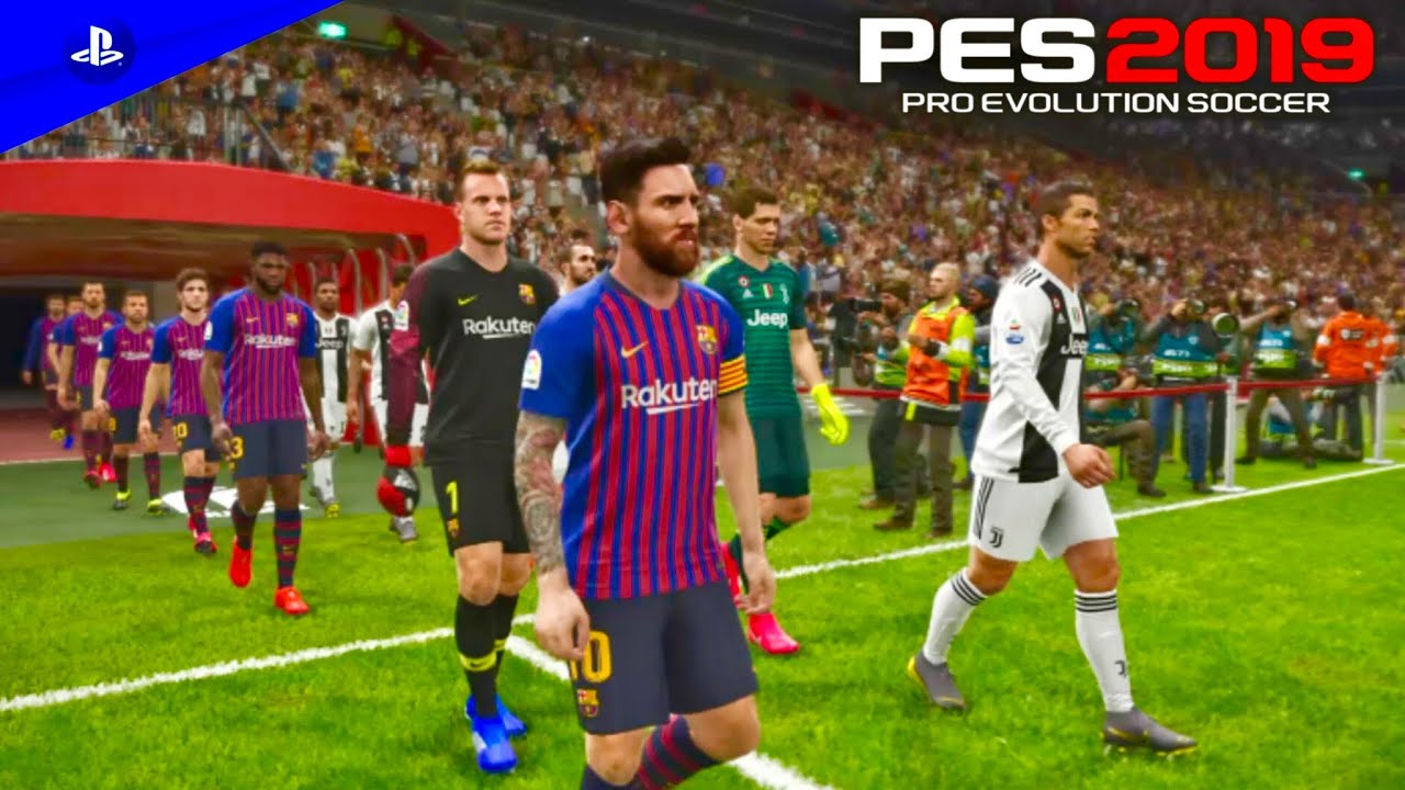 برشلونة ضد يوفنتوس 🔥 ميسي ضد رونالدو في PES 2019 | النسخة الأسطورية من كونامي