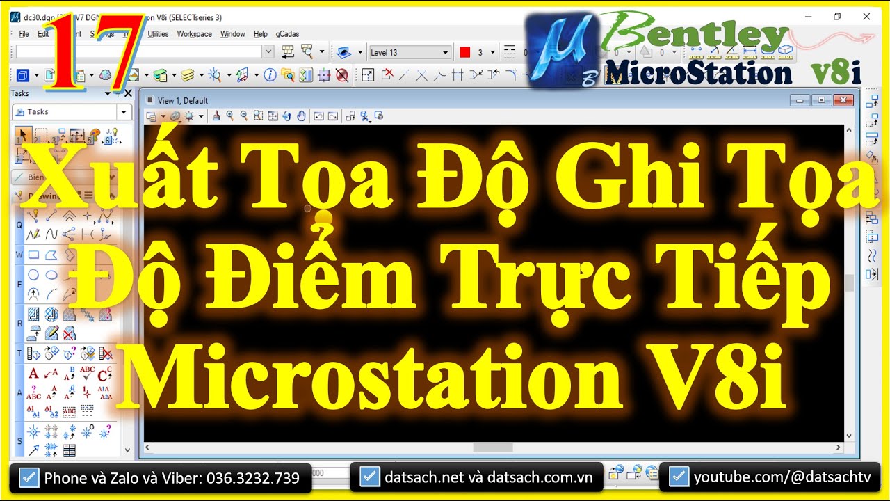 Bài 17: Xuất tọa độ và ghi tọa độ điểm trực tiếp trong phần mềm MicroStation V8i SELECTseries 3