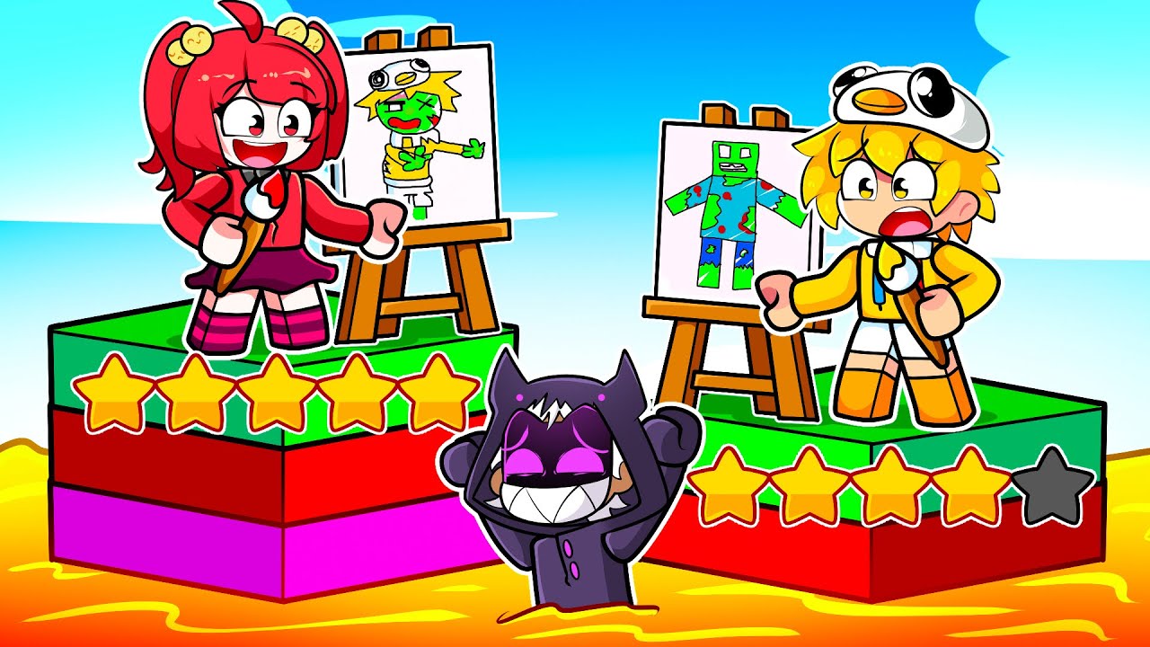 Turma da Batatinha no DESAFIO do DESENHE ou MORRA do Roblox