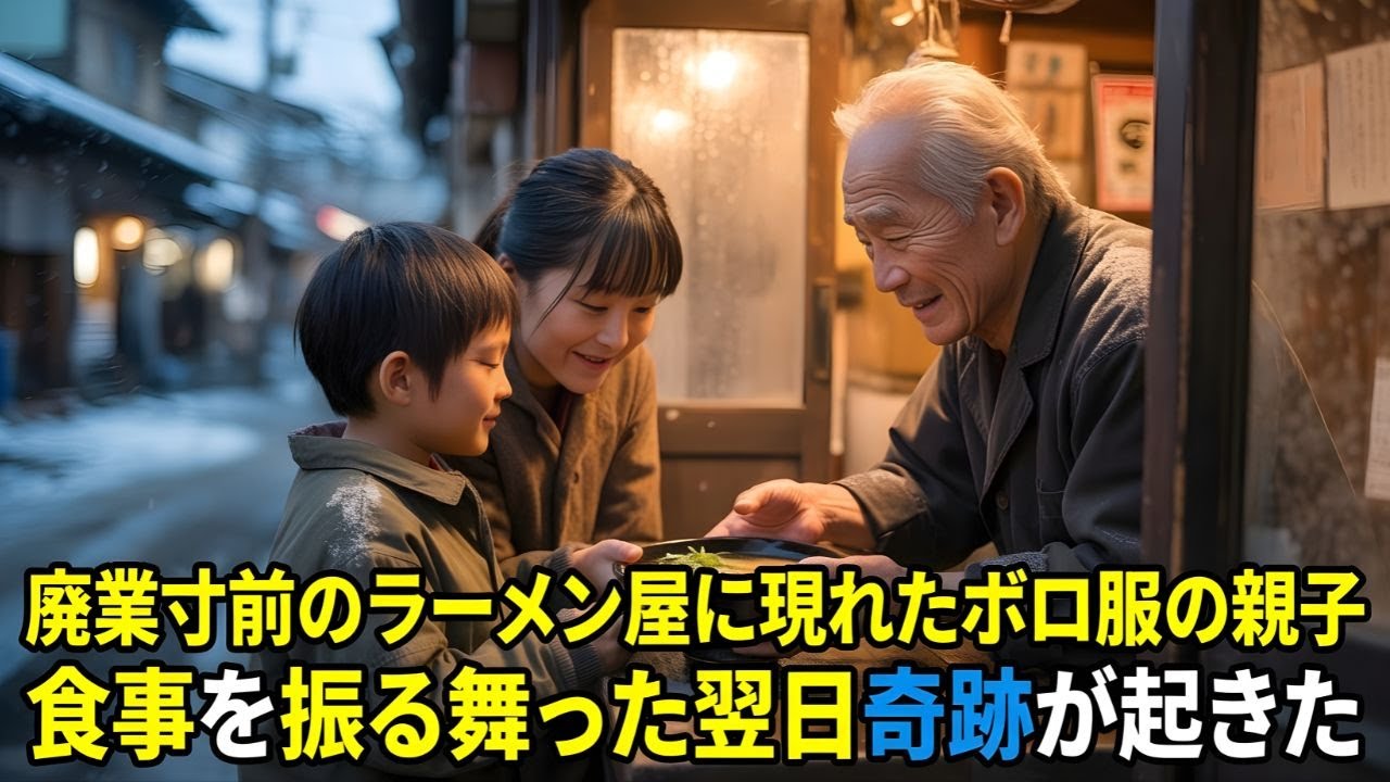 廃業寸前のラーメン屋に現れたボロ服の親子──食事を振る舞った翌日、奇跡が起きた